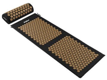 BE Rebel Active XXL akupresurna prostirka za zdravlje s bodljama i jastukom 130 x 50 cm zlatne bodlje (5901890114288)