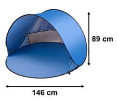 KIK šator za plažu za samostalnu montažu XL 146 x 146 cm + navlaka KX3267 (5903039763289)