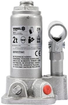 Vorel 80012 hidraulična dizalica za boce 2 t radna visina 148 - 276 mm (5906083800122)