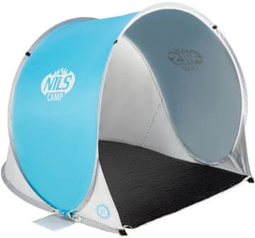 NILS Camp šator za plažu s mogućnošću samostalnog postavljanja, plavo-sivi NC3173 (5907695593204)