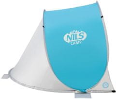 NILS Camp šator za plažu s mogućnošću samostalnog postavljanja, plavo-sivi NC3173 (5907695593204)