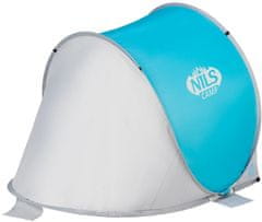 NILS Camp šator za plažu s mogućnošću samostalnog postavljanja, plavo-sivi NC3173 (5907695593204)