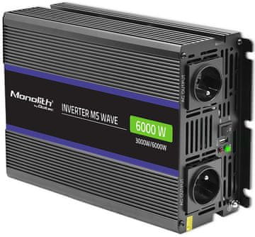 Qoltec Monolith 6000 MS Wave 3000 W/6000 W automobilski inverter od 12 V do 230 V