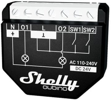 Shelly "Qubino Wave 2PM" pametni prekidač s dvokanalnim mjeračem energije od 16A (3800235269015)