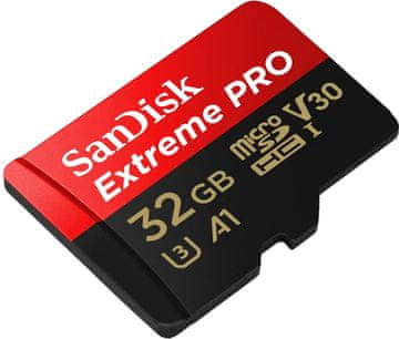 SANDISK microSDHC 32GB Extreme Pro A1 C10 V30 U3 100MB/s (SDSQXCG-032G-GN6MA)