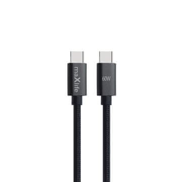 maXlife Maxlife MXUC-12 kabel USB-C na USB-C 1m, 60W, crni