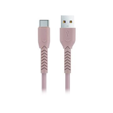 maXlife Maxlife kabel USB - USB-C, 1m, 3A, rozi