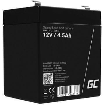 AGM Green Cell AGM44 Akumulator 12V 4.5Ah VRLA, crni