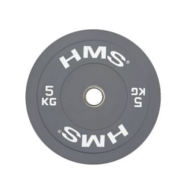 Northix Olimpijski kotur Bumper, 5 kg, sivi