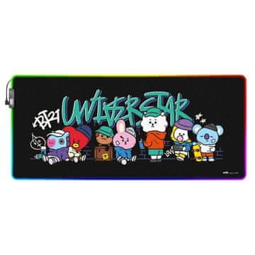 Northix Podloga za igraći stol, BT21 dizajn, LED rasvjeta