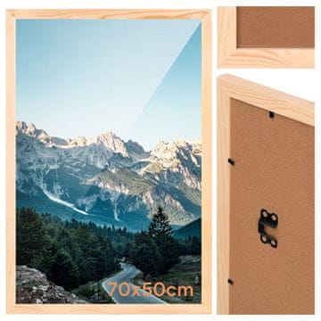 Northix Okvir za fotografije 50x70 cm Prirodno borovo drvo