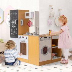 Northix Dječji set za kuhinju, 3 dijela, svjetla, zvukovi, ploča za pisanje kredom