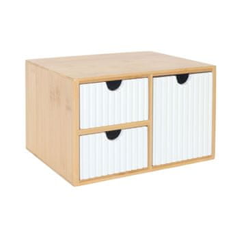 Northix Organizator za ladice od bambusa, 3 rebraste ladice