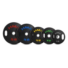 Northix Olimpijski utezi, 2x25 kg, čelik i djevičanska guma