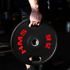 Northix Olimpijski utezi, 2x25 kg, čelik i djevičanska guma