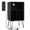 Northix Stalak za gramofon s punjačem i spremištem za vinil