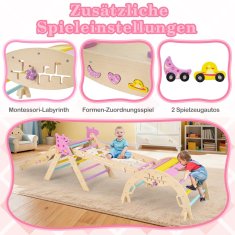 Northix Drveni Montessori set za penjanje 8 u 1 za djecu
