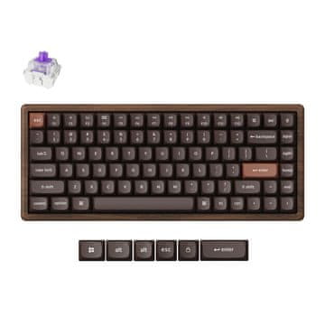 Keychron K2 HE bežična tipkovnica, 75%, Nebula prekidači, drvena (K2H-F1W)