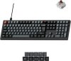 Keychron V6 8K žičana mehanička tipkovnica, 100% pune veličine, smeđi prekidači, crna (V6W-D3-UK)