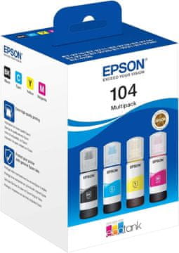 Epson Zestaw tuszy 104 EcoTank Multipack Cyan/Magenta/Yellow/Black