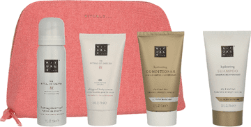 Rituals The Ritual of Sakura putni set za tijelo i kosu krema za tijelo 70 ml + gel-pjena za tuširanje 50 ml + šampon za kosu 70 ml + regenerator za kosu 70 ml + kozmetička torbica (8719134210880)