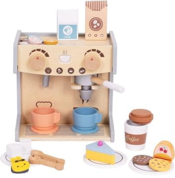 EcoToys Drveni set za igru Aparat za kavu 2 u 1 26 dijelova HM328245 (5905817007264)