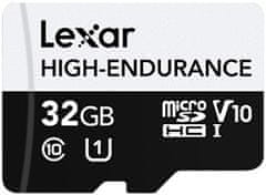 Lexar visokoizdržljiva microSDHC 32GB UHS-I memorijska kartica (LMSHGED032G-BCNNG)