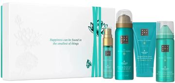 Rituals The Ritual of Karma Mali set 2025. Maglica za kosu i tijelo 20 ml + Balzam za tijelo 50 ml + Krema za tijelo 70 ml + Gel-pjena za tuširanje 50 ml (8719134201598)