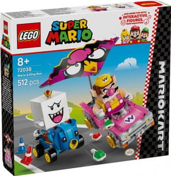 SUPER LEGO Super Mario 'Mario Kart - Wario i King Boo' komplet
