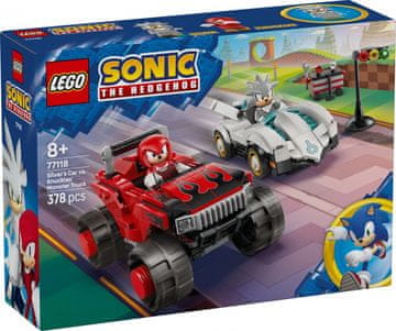 Sonic Kocke Sonic 77118 Srebrni Sonic u autu protiv Knucklesa u monster kamionu