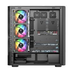 Modecom MODECOM Volcano AQ300 ARGB PC kućište Midi Tower, crna