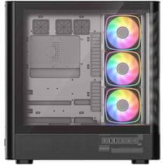 Modecom MODECOM Volcano AQ300 ARGB PC kućište Midi Tower, crna