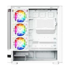 Modecom MODECOM Volcano AQ100 ARGB PC kućište Midi, bijela