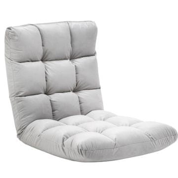 Homestar Podna stolica 3-u-1 sklopiva s podesivim naslonom 55x71x53,5 cm siva