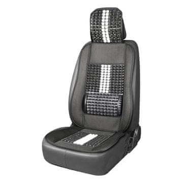 slomart AMiO Auto presvlaka za sjedalo, drvene perle, crna