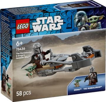 STAR LEGO Star Wars 75436 Mandolorianov gliser i Grogu