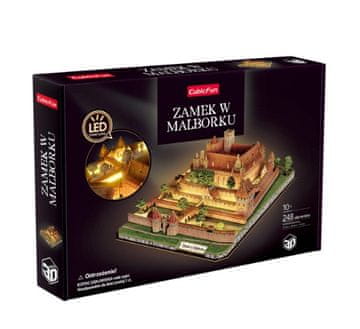 Puzzle Cubic Fun 3D Puzzle Dvorac Malbork LED, 165 dijelova
