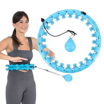 Northix Hula hoop s utezima, plavi - Oprema za vježbanje u fitnessu