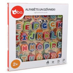 Northix Edukativna drvena slagalica za djecu s abecedom i životinjama