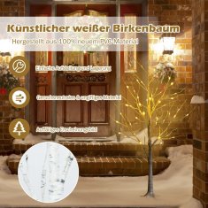 Northix 120 cm LED breza s 48 toplo bijelih lampica
