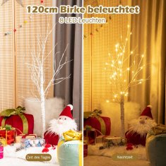 Northix 120 cm LED breza s 48 toplo bijelih lampica