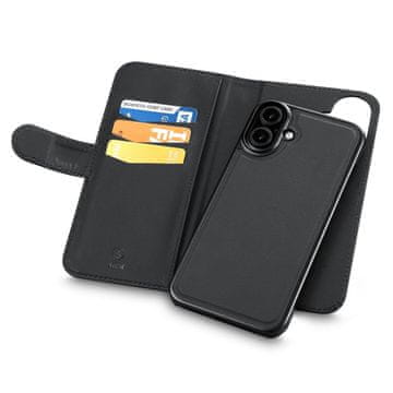 Northix Novčanik 2 u 1 za iPhone 16 - crni