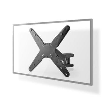 Nedis Vertikalni zidni nosač za TV 23 55 Maksimalna podržana težina zaslona 30 kg Vertikalno pomicanje 0 282 mm Minimalna udaljenost od zida 61 mm Maksimalna udaljenost od zida 565 mm Nagibno Rotira
