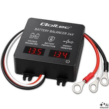 Qoltec Qoltec balansator napona 24V za akumulatore (2x12V), 5A, AGM/GEL/LiFePO4, LED