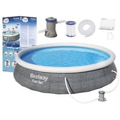 Bestway Bestway Fast Set 57376 montažni bazen, 7340 L, okrugli, sivi