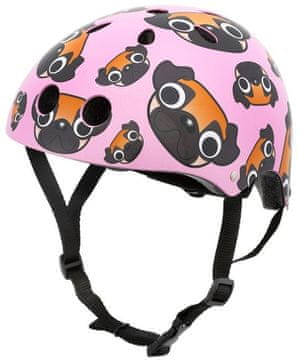 slomart Dječja kaciga Hornit Pug, bijela, 48-53 cm