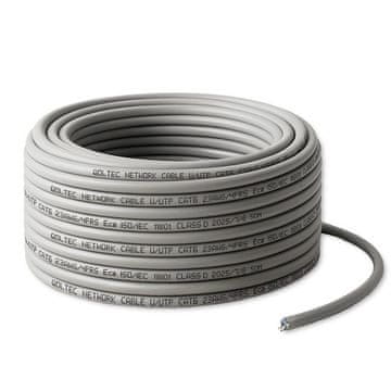 Qoltec Qoltec Mrežni kabel UTP CAT6, 50m, bakar, sivi