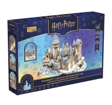 Puzzle Cubic Fun 3D Puzzle - Dvorac Hogwarts u snijegu LED