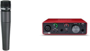 Shure Shure SM57 dinamički vokalni mikrofon & Focusrite Scarlett Solo USB audio sučelje