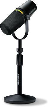 Shure Shure MV7+ dinamični podcast mikrofon USB-C & XLR, crni, sa stalkom